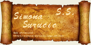 Simona Suručić vizit kartica